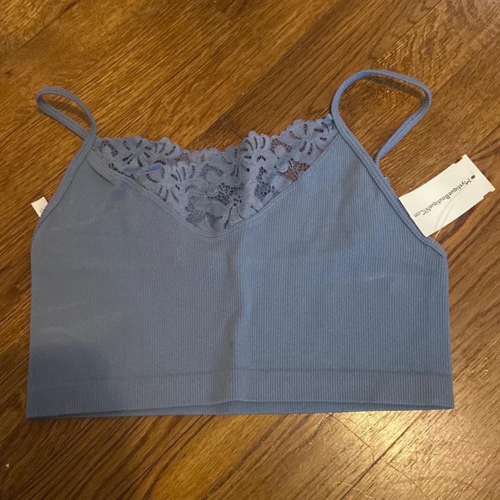 Blue cropped top